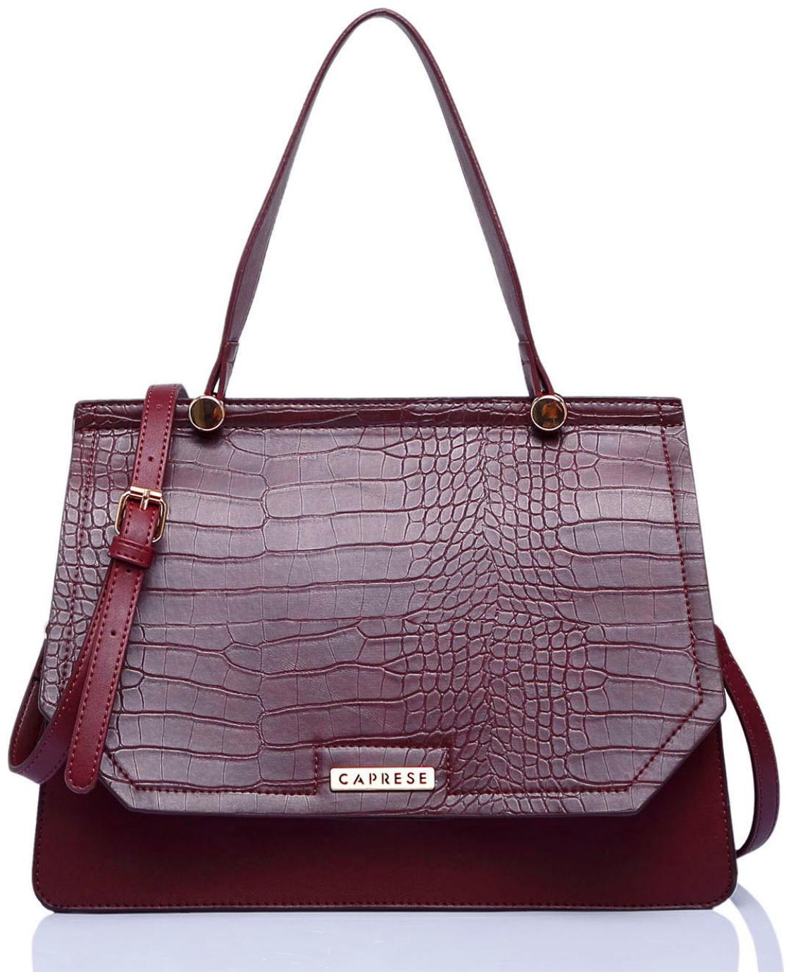 

CAPRESE Purple Faux Leather Satchel