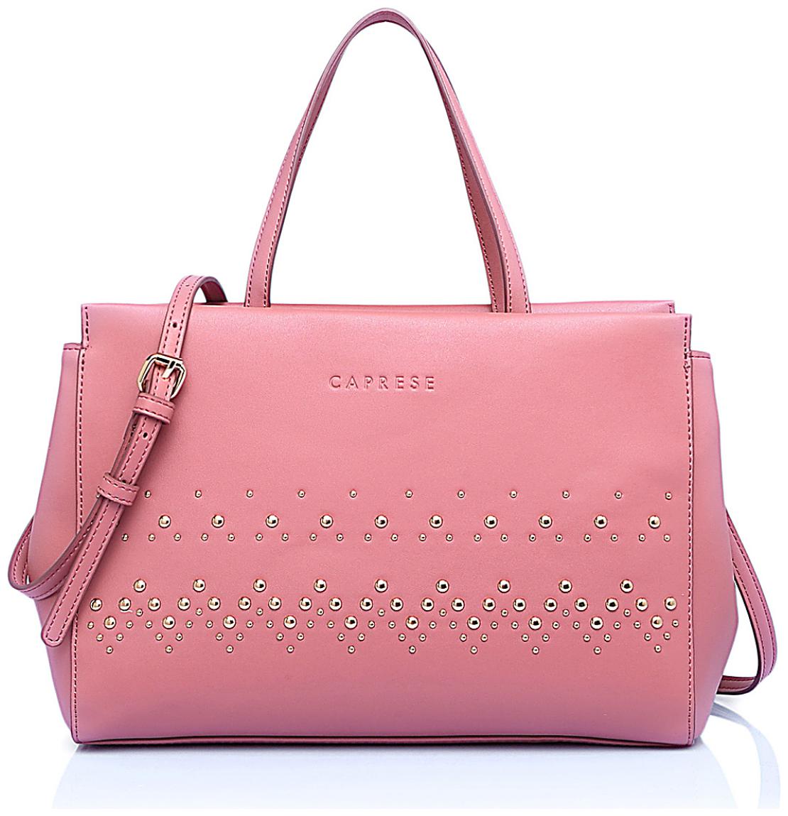 

CAPRESE Pink Faux Leather Satchel