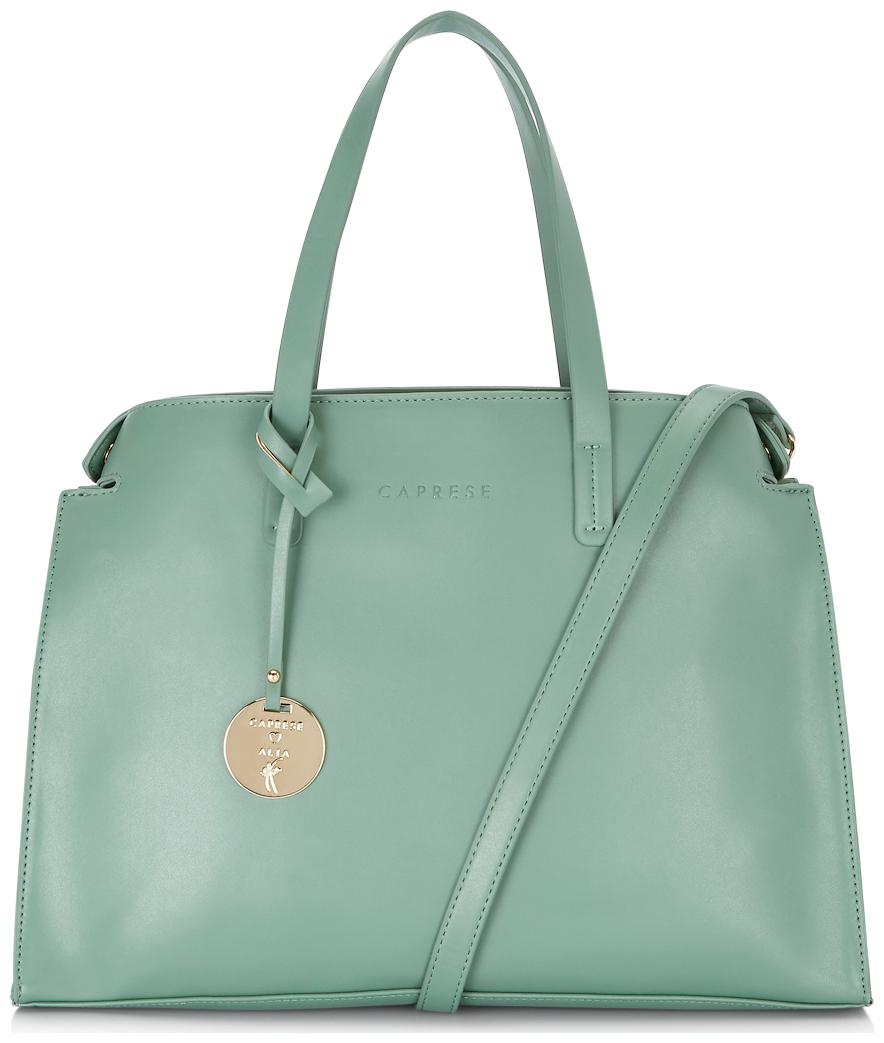 

CAPRESE Green Faux Leather Satchel