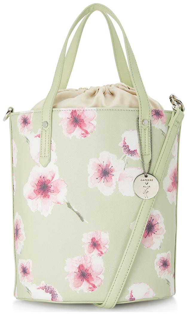 

CAPRESE Green Faux Leather Satchel