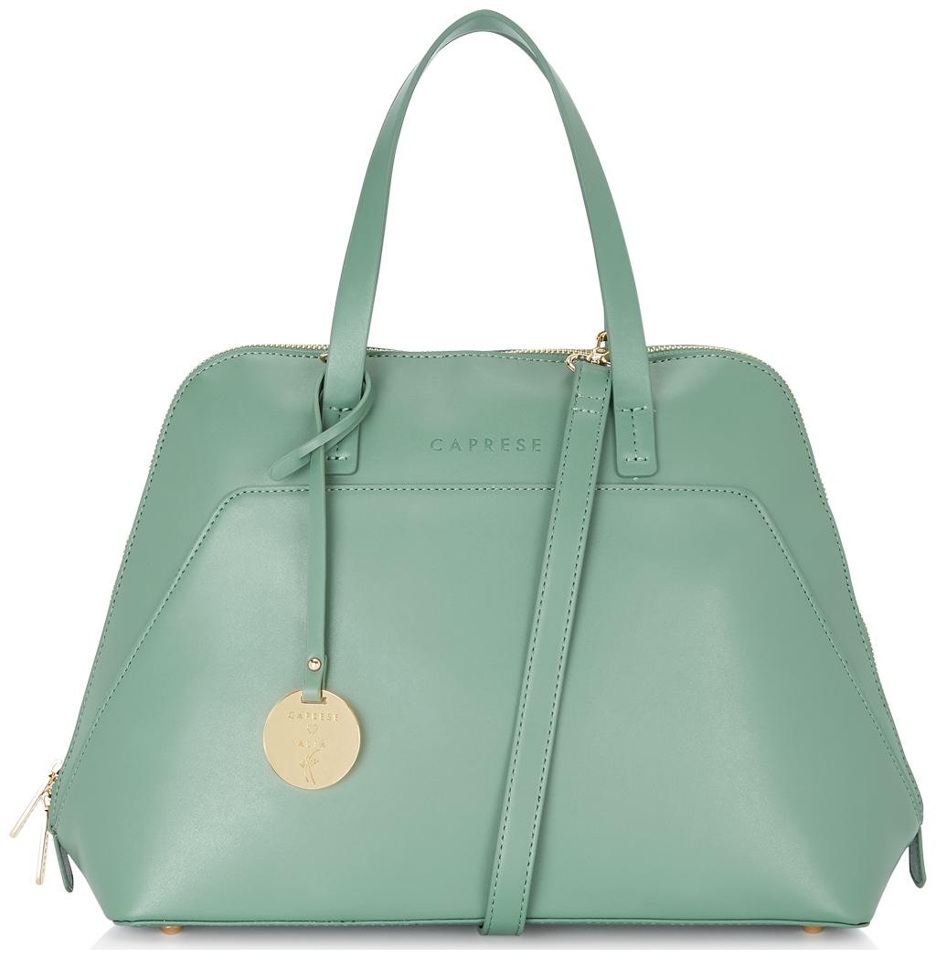 

CAPRESE Green Faux Leather Satchel