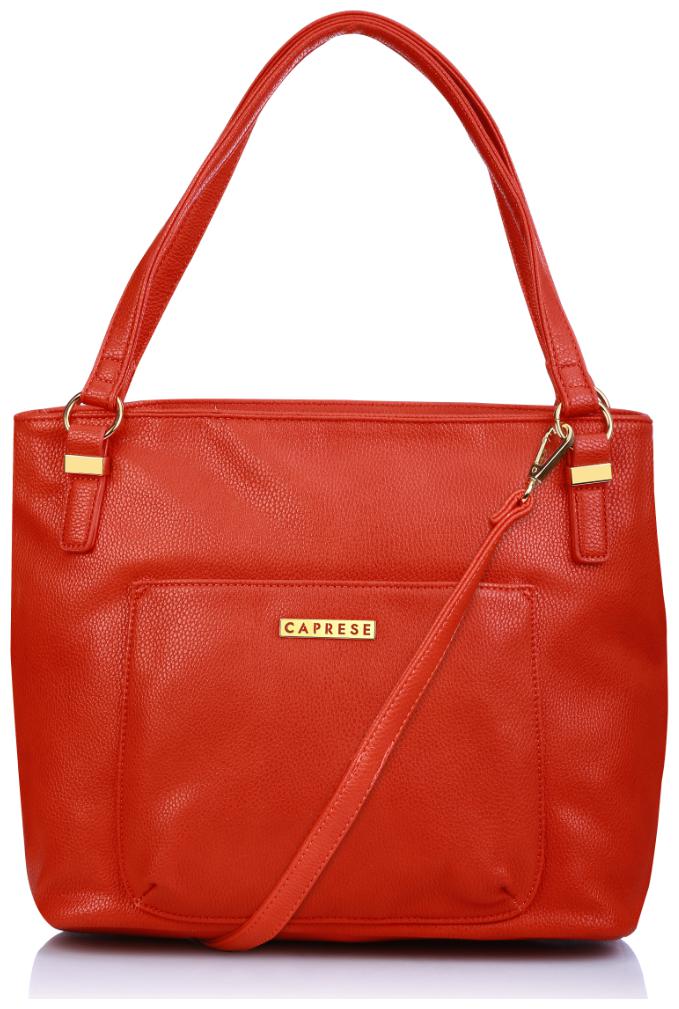 

CAPRESE Red Faux Leather Shoulder Bag
