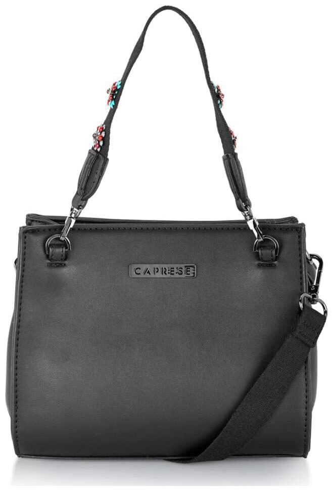 

CAPRESE Black Faux Leather Handheld Bag