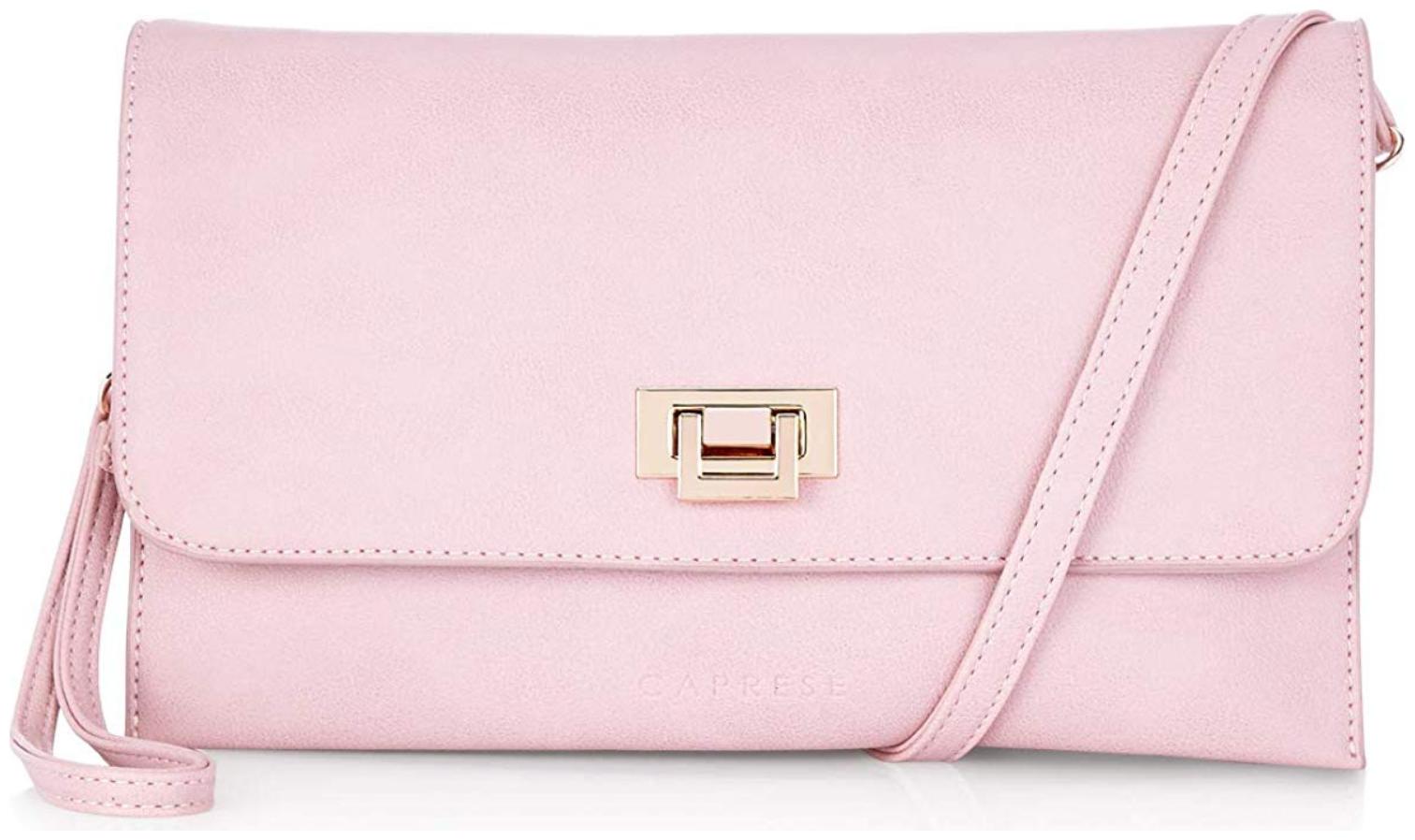 

CAPRESE Pink Faux Leather Solid Sling Bag
