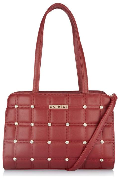 

CAPRESE Red Faux Leather Solid Sling Bag