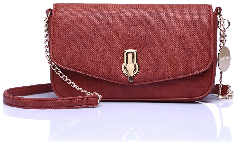 

CAPRESE Brown Faux Leather Solid Sling Bag