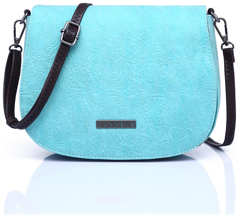 

CAPRESE Blue Faux Leather Solid Sling Bag