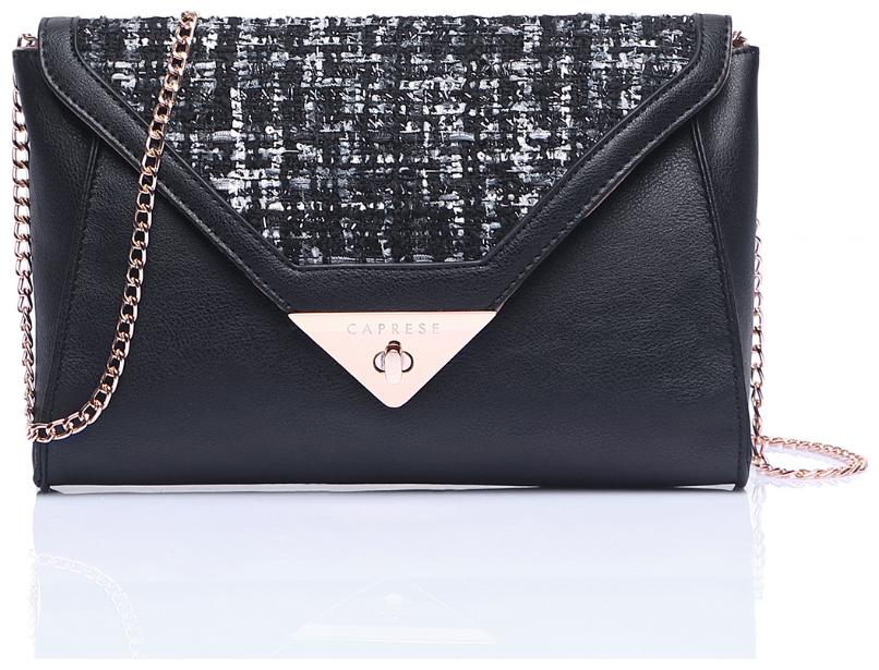 

CAPRESE Black Faux Leather Solid Sling Bag