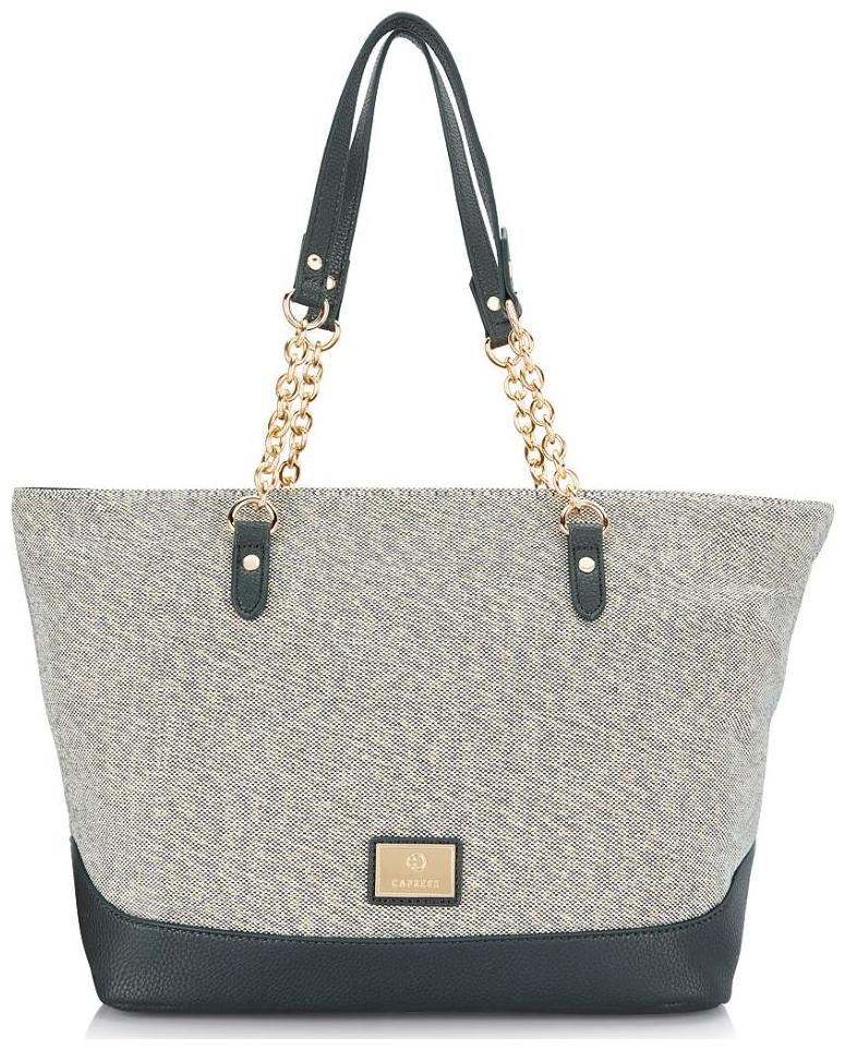 

CAPRESE Women Solid Faux Leather - Tote Bag Blue