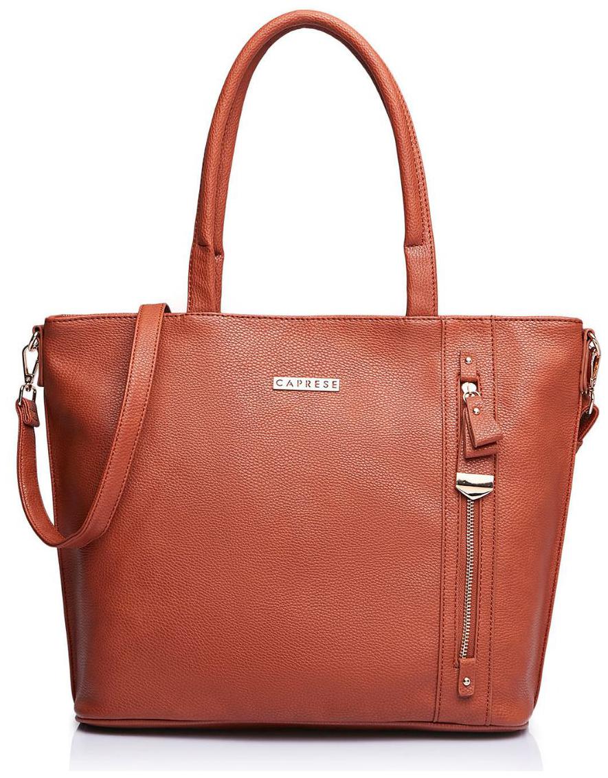 

CAPRESE Women Solid Faux Leather - Tote Bag Tan