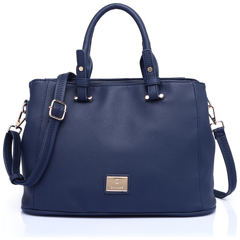 

CAPRESE Women Solid Faux Leather - Tote Bag Blue
