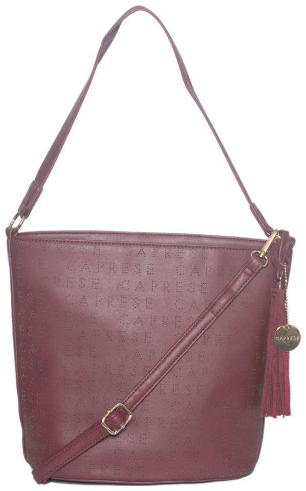 

CAPRESE Purple Faux Leather Solid Sling Bag