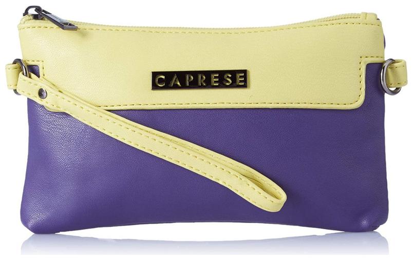 

CAPRESE Yellow Faux Leather Solid Sling Bag