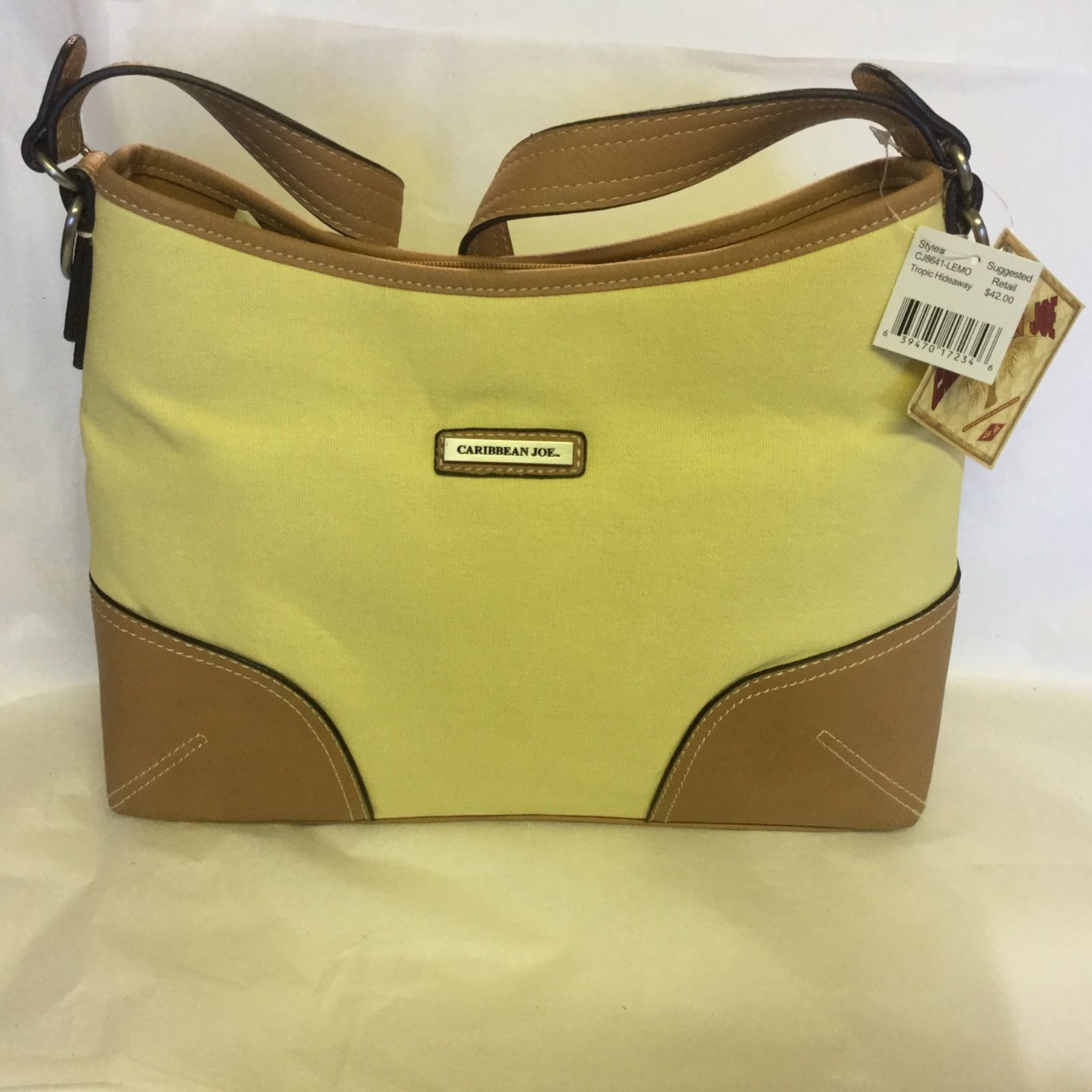 

Caribbean Joe Shoulder Bag Purse Tropic Hideaway Lemon