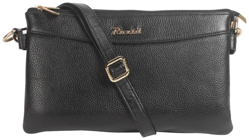

CHIMERA Black Genuine Leather Solid Sling Bag