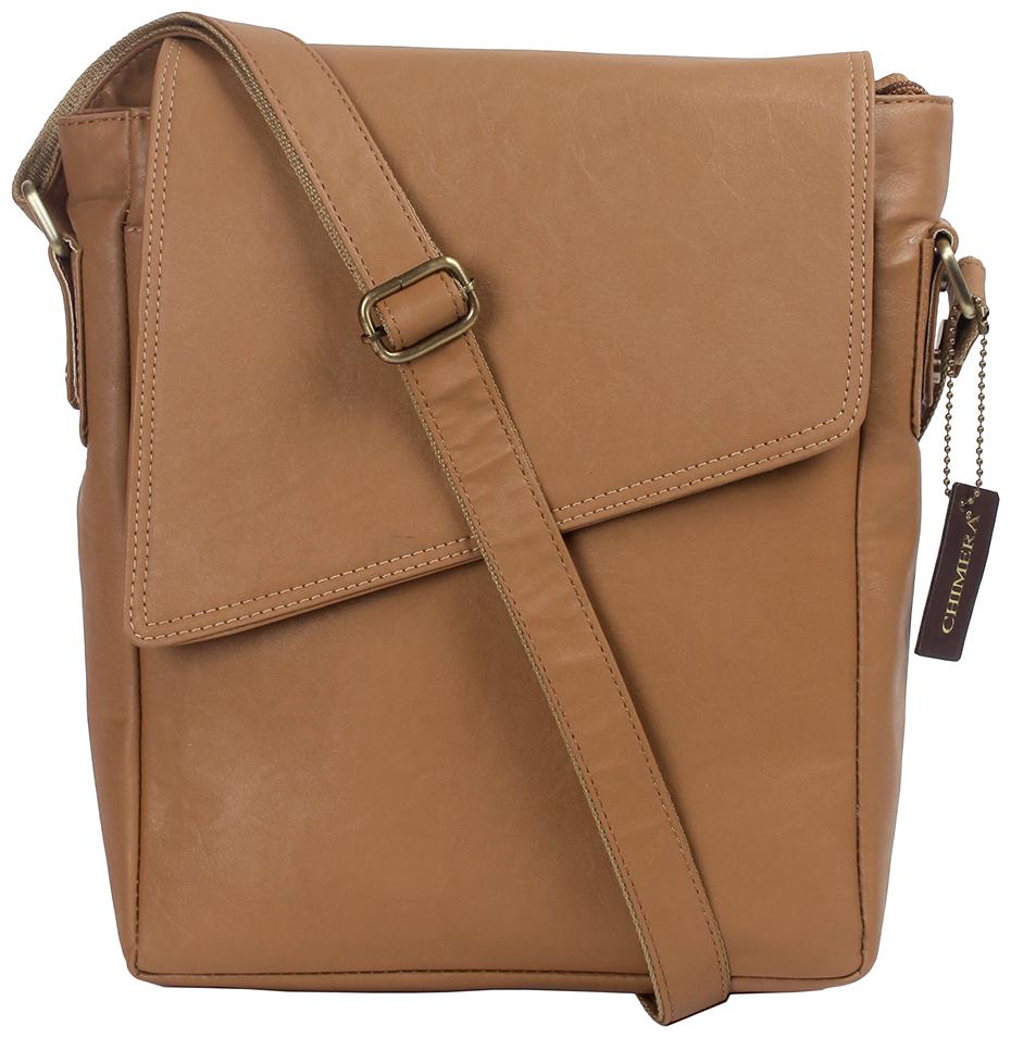 

CHIMERA Synthetic Sling Bags Flap Unisex Tan