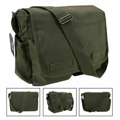 

Classic Army Military Messenger Heavyweight Field Canvas Shoulder Laptop Bag Bag