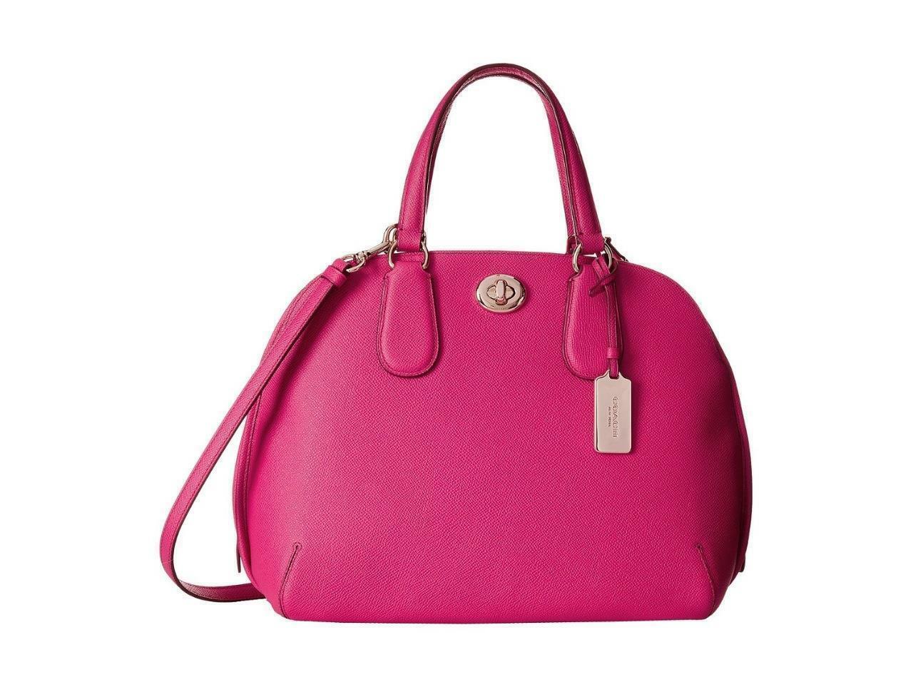 

Coach 34939 Prince Street Crossgrain Leather Satchel (Pink Ruby)