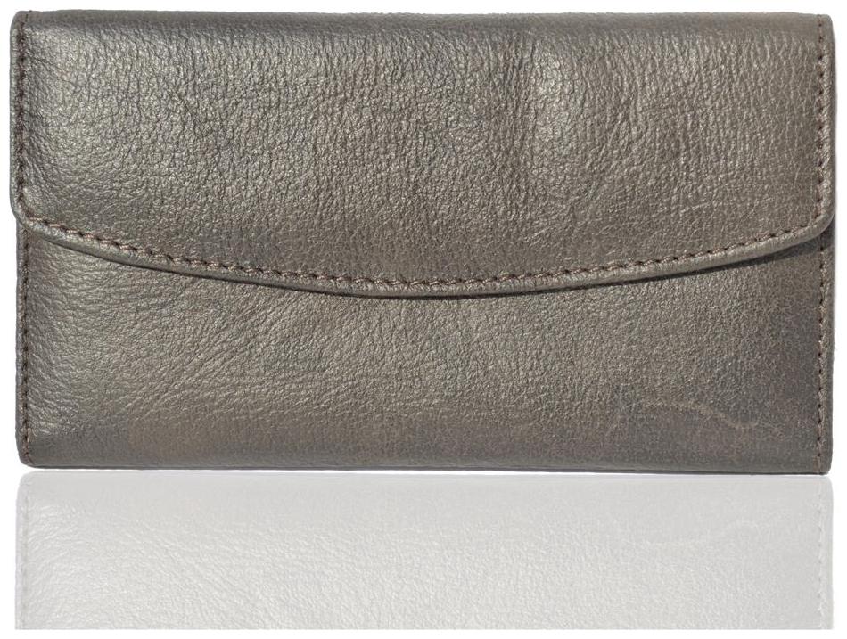

Crapgoos Women Brown Leather Clutch