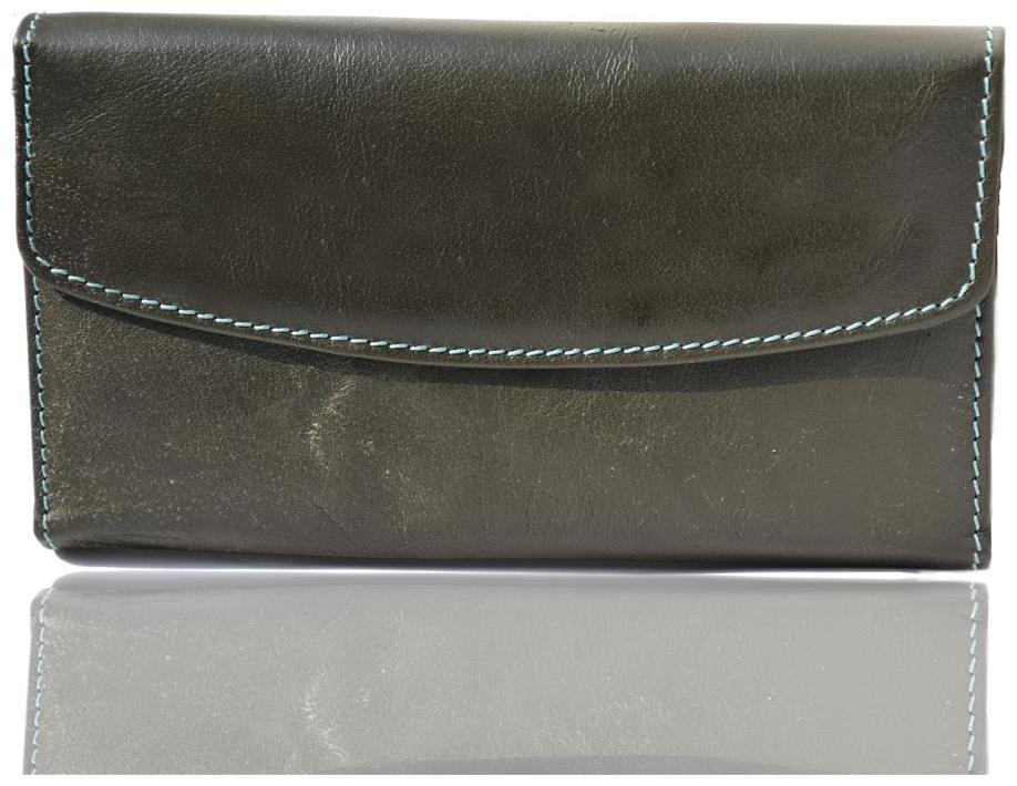 

Crapgoos Women Green Leather Clutch