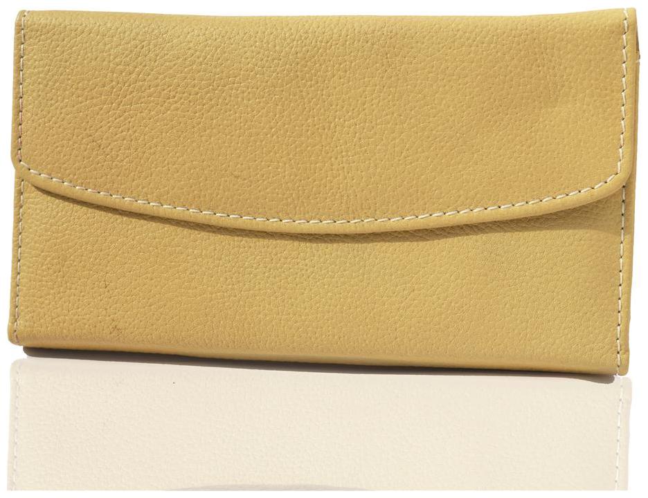 

Crapgoos Women Yellow Leather Clutch