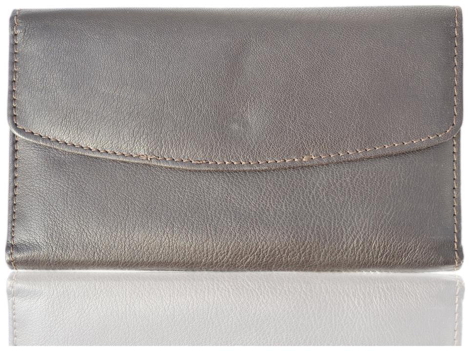 

Crapgoos Women Brown Leather Clutch