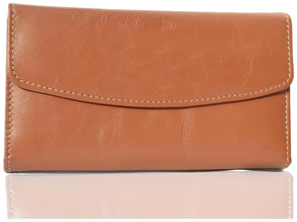 

Crapgoos Women Orange Leather Clutch
