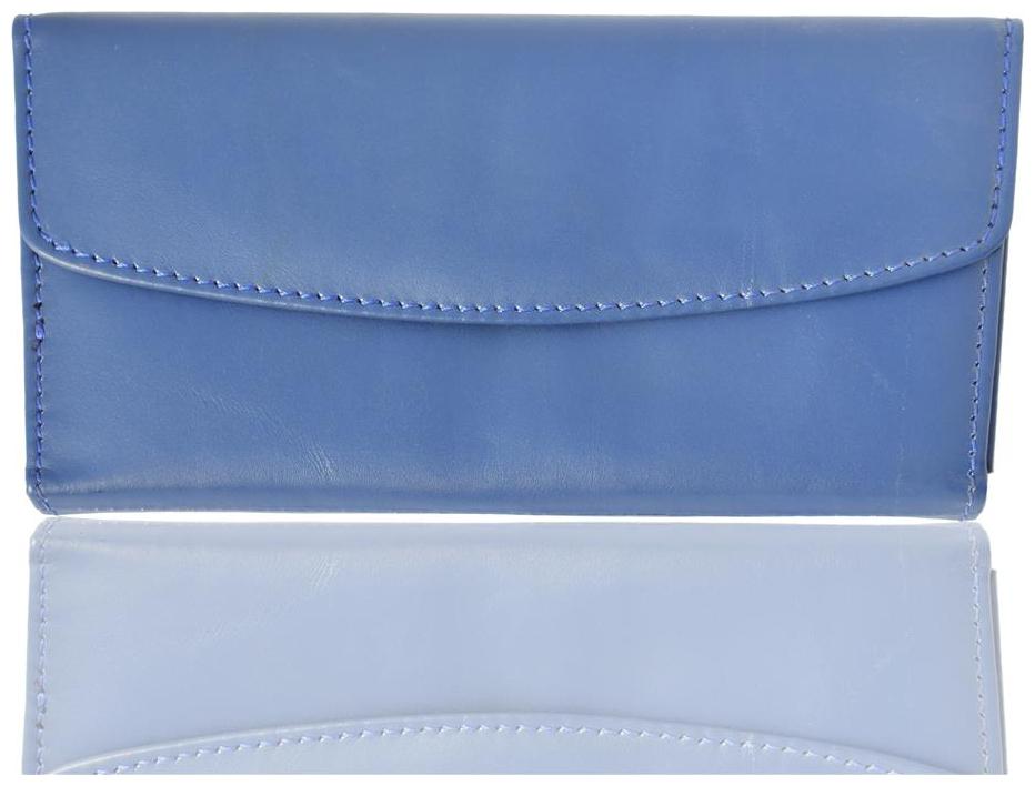 

Crapgoos Women Blue Leather Clutch