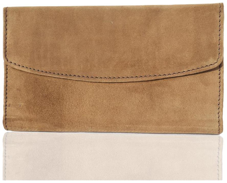 

Crapgoos Women Brown Leather Clutch