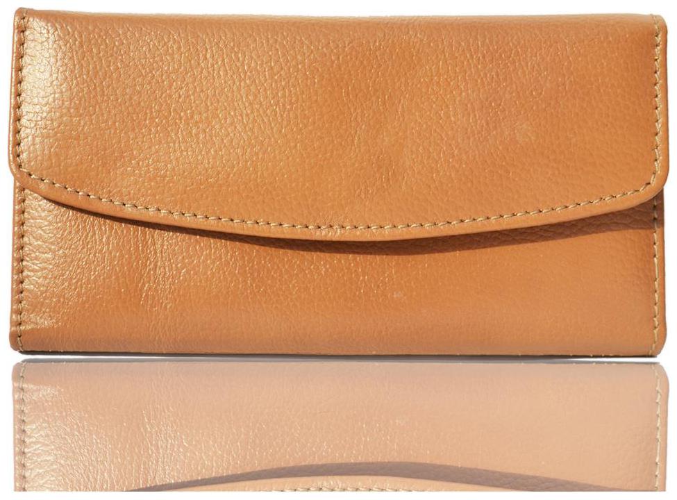 

Crapgoos Women Orange Leather Clutch