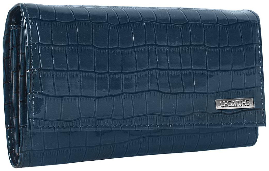 

Creature Women Blue Leather Clutch