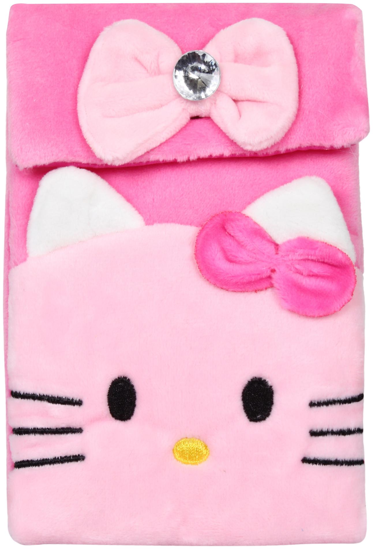 

CREATURE Hello Kitty Soft Velvet Pink Color Sling Bag Carton Character Pink Color Sling Pouch Pink Color Universal Pouch