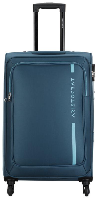 

ARISTOCRAT Dasher Medium Size Soft Luggage Bag ( Blue 4 Wheels )