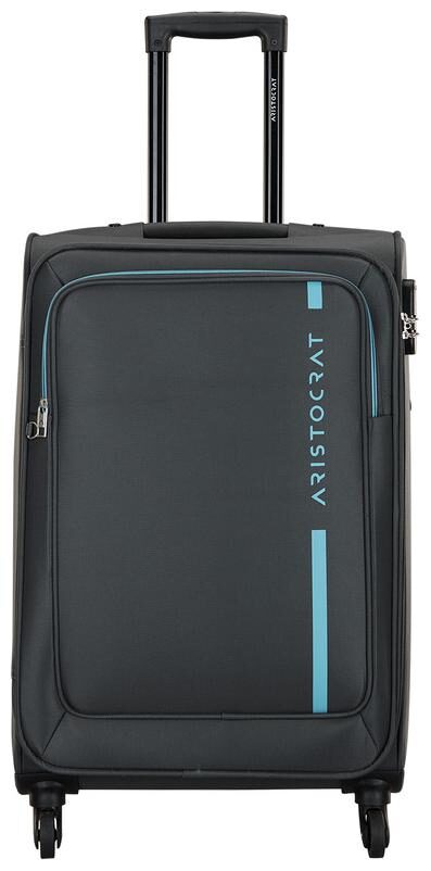

ARISTOCRAT Dasher Medium Size Soft Luggage Bag ( Grey 4 Wheels )