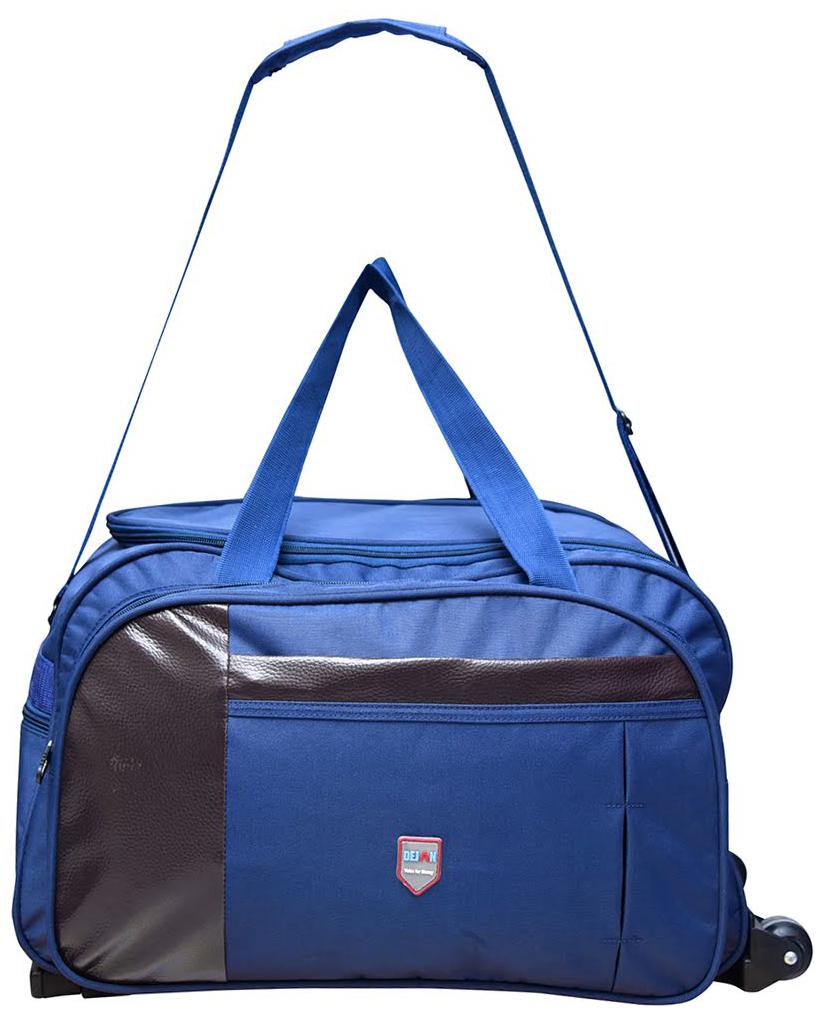 Dejan Bags Polyester Nylon 50 L Duffle Soft Sided Trolley Travel Tourist Bag Blue