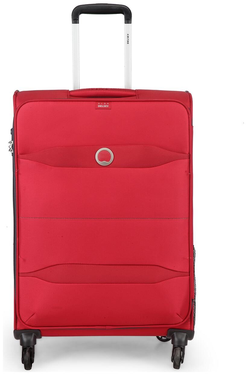 

Delsey Cabin Size Soft Luggage Bag ( Red 4 Wheels )