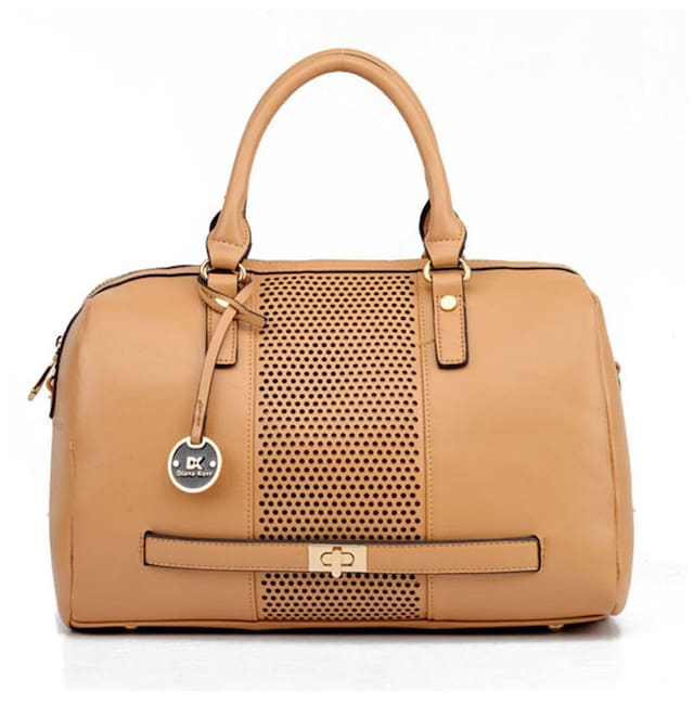 Diana Korr Small Solid Handheld Bag Brown