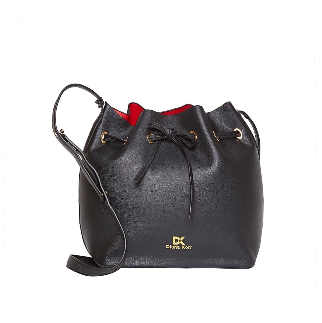 

Diana Korr Black PU Solid Sling Bag