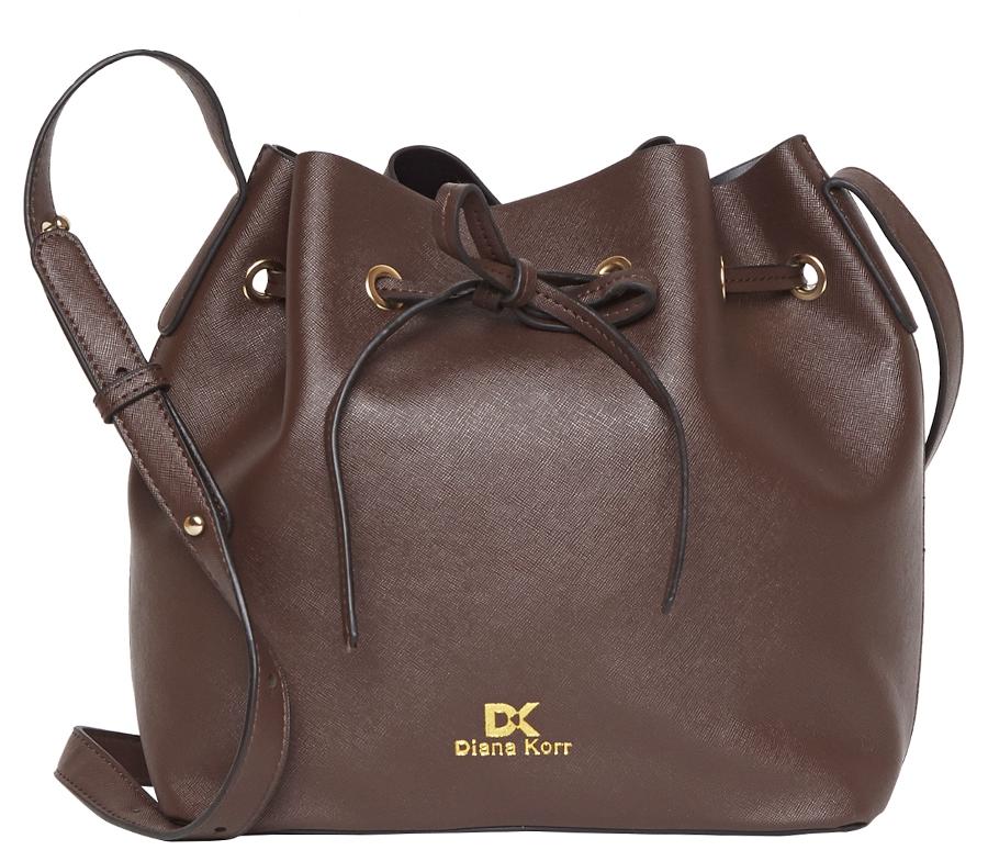 

Diana Korr Brown PU Solid Sling Bag