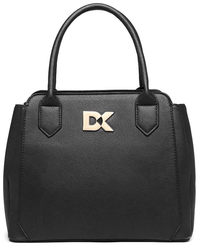 

Diana Korr Black Faux Leather Handheld Bag