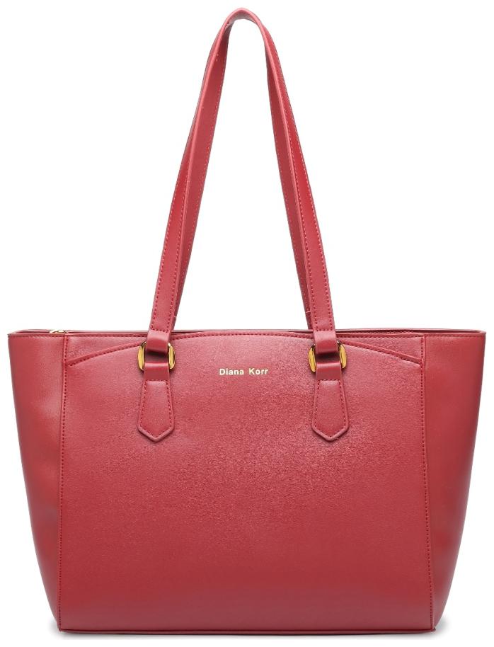 

Diana Korr Maroon PU Handheld Bag