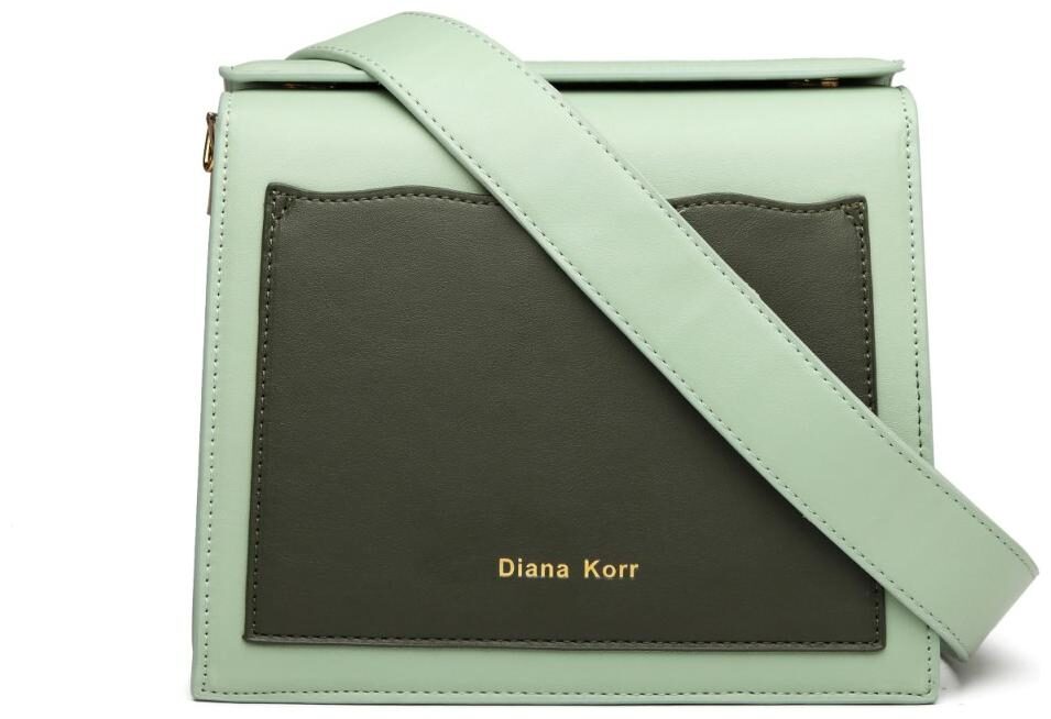 

Diana Korr Green PU Solid Sling Bag