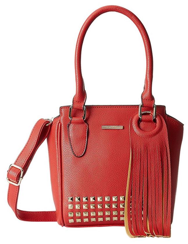 

Diana Korr Red Faux Leather Handheld Bag