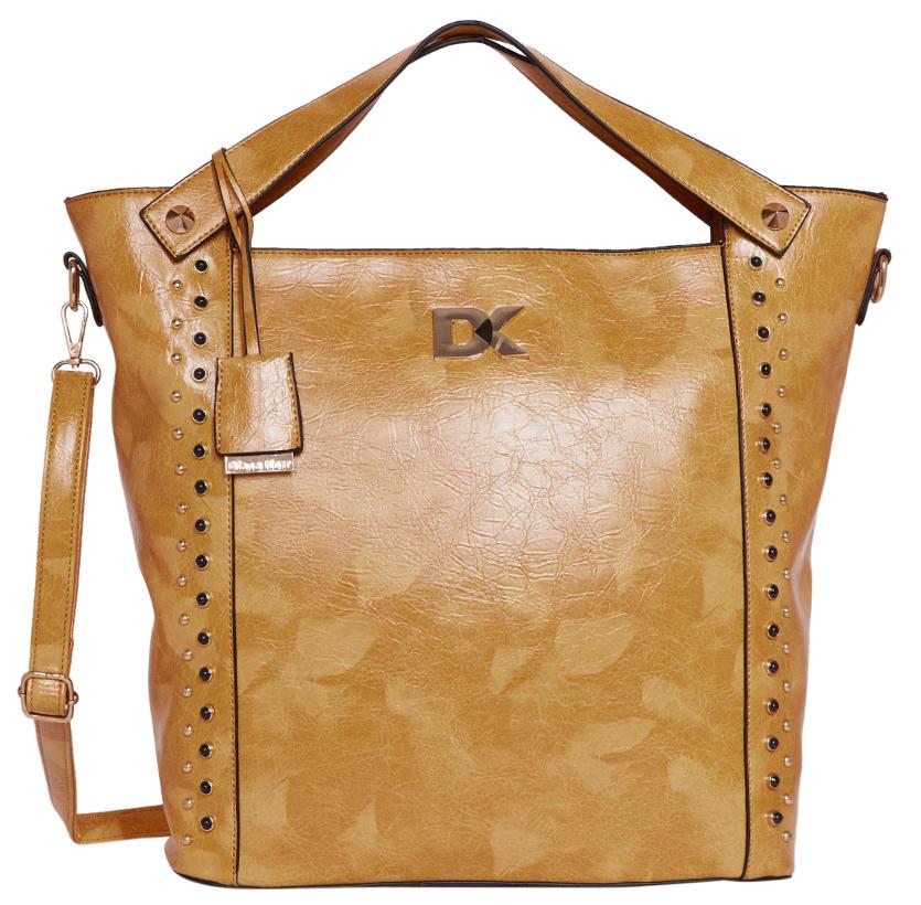 

Diana Korr Yellow Faux Leather Handheld Bag