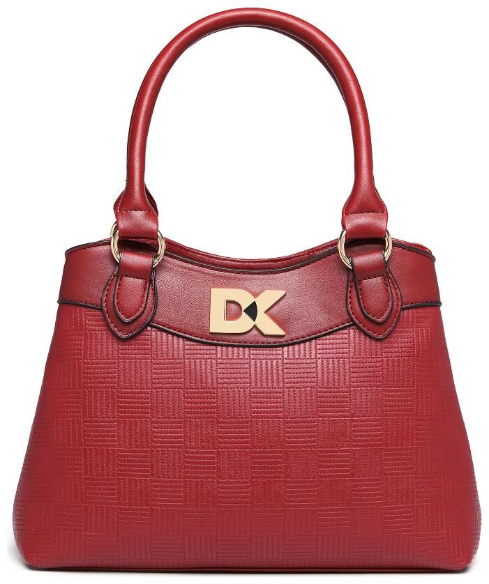 

Diana Korr Maroon Faux Leather Handheld Bag