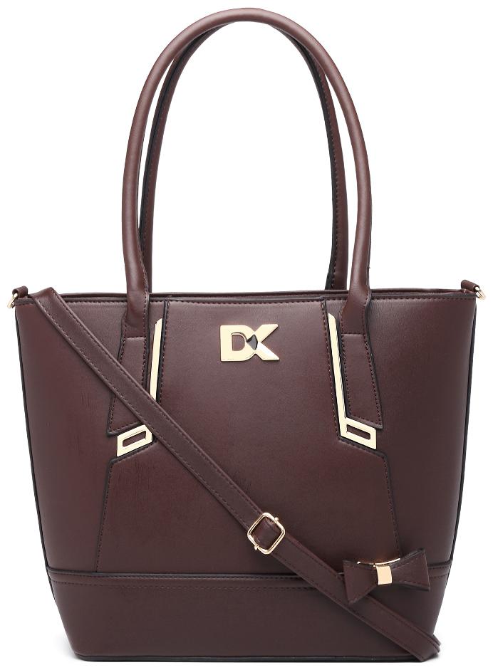 

Diana Korr Purple Faux Leather Handheld Bag