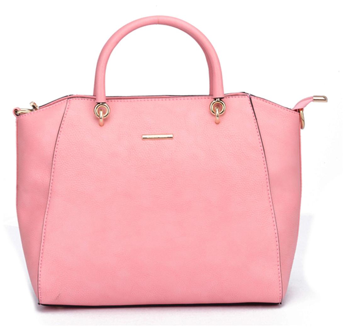 

Diana Korr Pink Faux Leather Handheld Bag