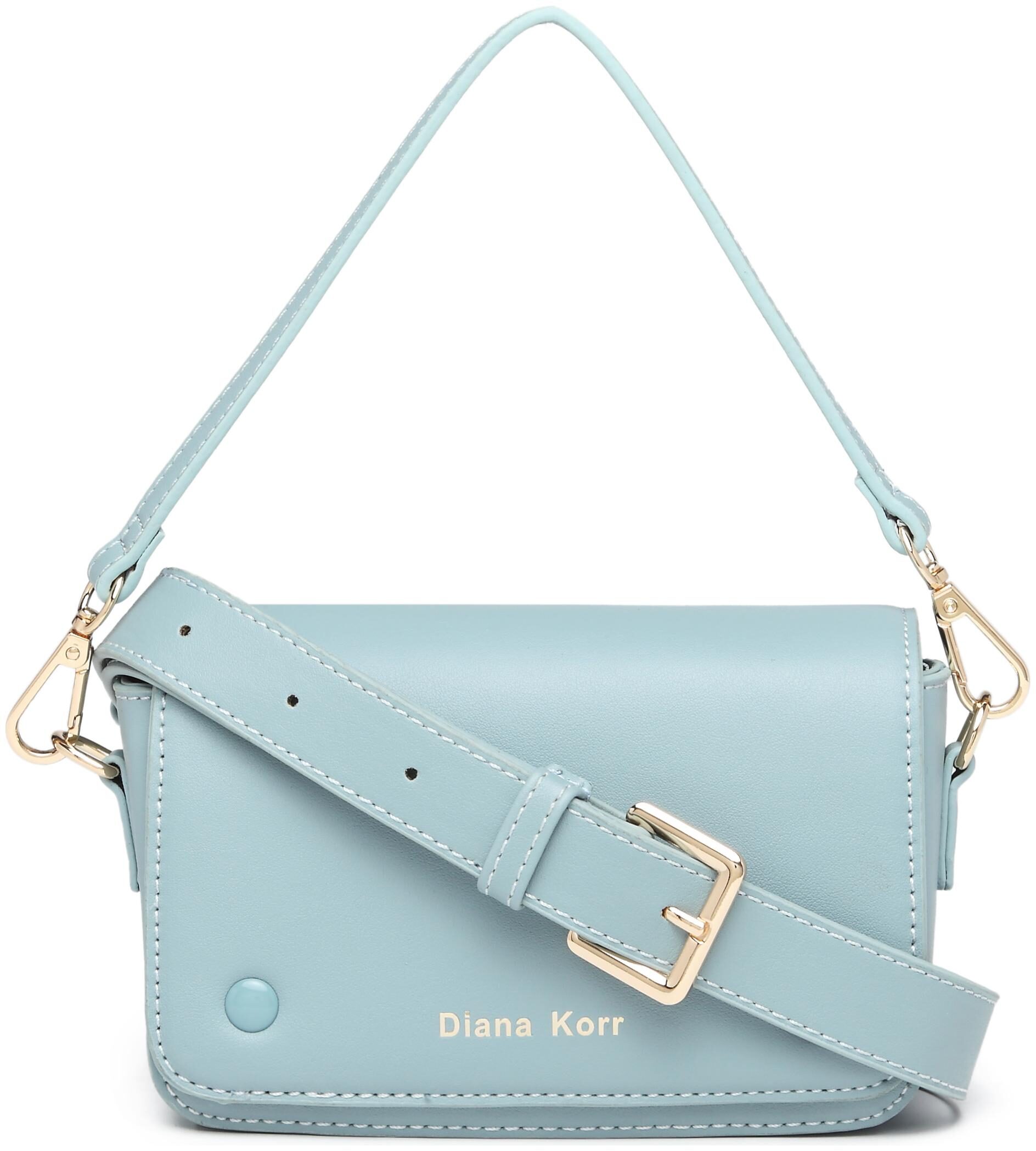 

Diana Korr Blue PU Solid Sling Bag