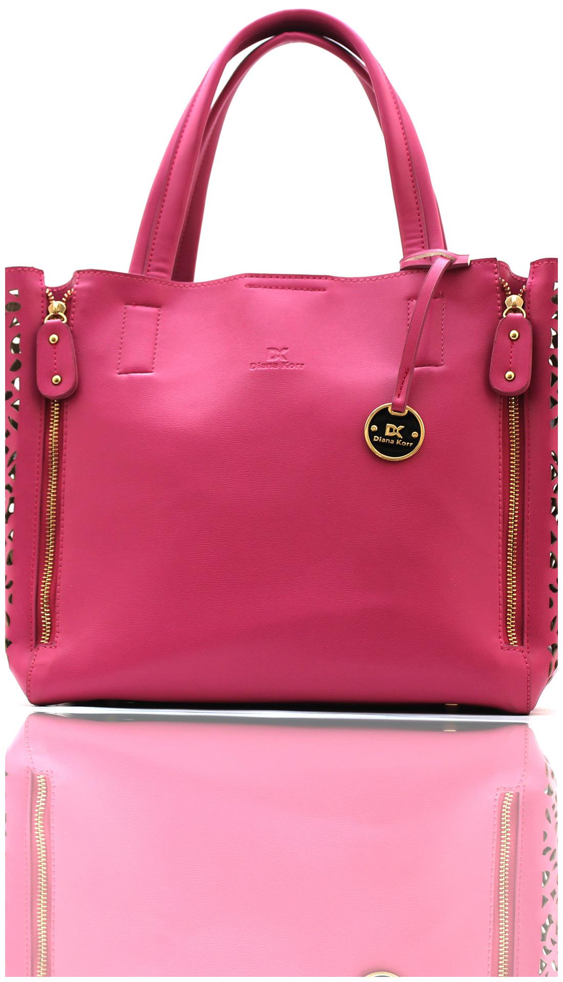 

Diana Korr Pink Faux Leather Handheld Bag