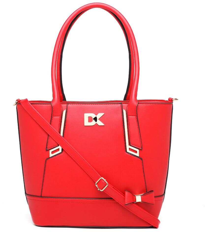 

Diana Korr Red Faux Leather Handheld Bag